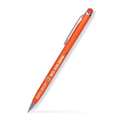 Custom Debbie Stylus Twist Metal Pen- Low Quantities - Orange Custom Debbie Stylus Twist Metal Pen- Low Quantities - Orange