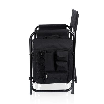 Custom Fusion Camping Chair - Matte Black Side Storage View Custom Fusion Camping Chair - Matte Black Side Storage View