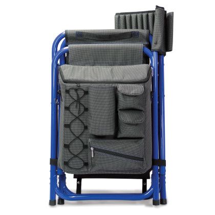 Custom Fusion Camping Chair - Dark Gray With Blue Side View Custom Fusion Camping Chair - Dark Gray With Blue Side View