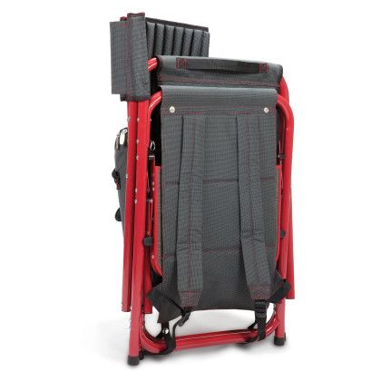 Custom Fusion Camping Chair - Dark Gray With Red Side View Custom Fusion Camping Chair - Dark Gray With Red Side View