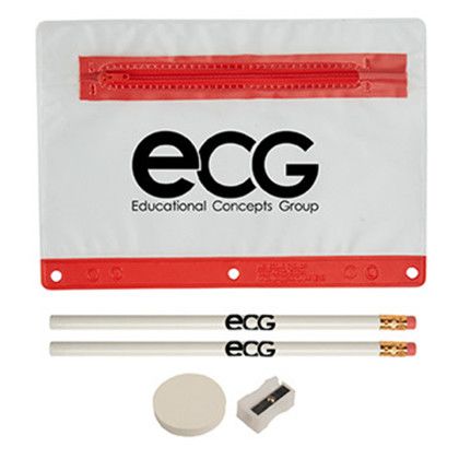 Custom Super Value School Kit-Imprinted Contents - Red