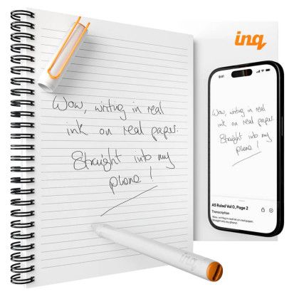 Custom Inq Smart Pen Writing Set - White In Use Custom Inq Smart Pen Writing Set - White In Use
