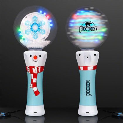 Custom Winter Wonderland LED Snowflake Spin Wand