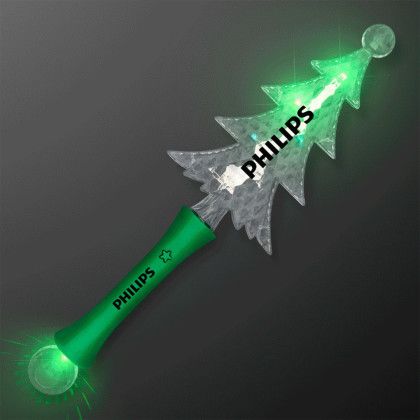 Custom Crystal Christmas Tree Light Wand 13.5"