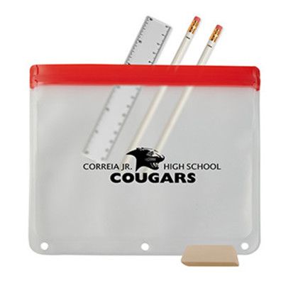 Custom Zip-it PEVA School Kit - Red