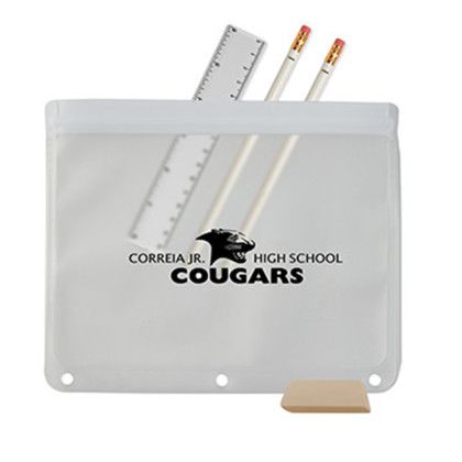 Custom Zip-it PEVA School Kit - White