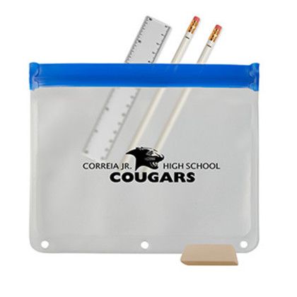 Custom Zip-it PEVA School Kit - Blue