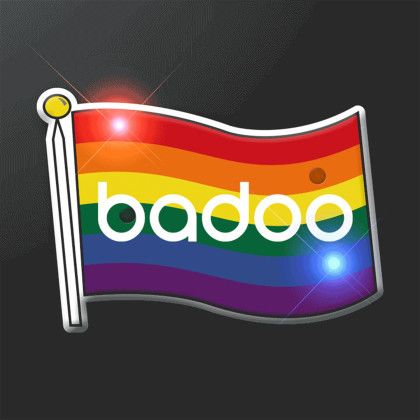 Custom Light Up Rainbow Flag Pins, Pride Party Supplies Custom Light Up Rainbow Flag Pins, Pride Party Supplies