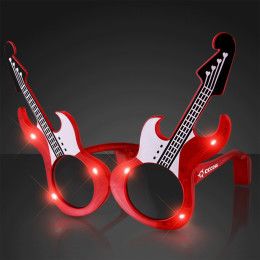 Custom Red Guitar LED Sunglasses Custom Red Guitar LED Sunglasses
