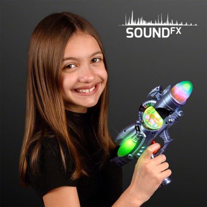 Custom Space Sounds Light Up Gun Toy 