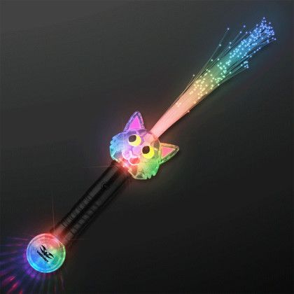 Custom  Light Up Cat Party Wand, Light Projecting 