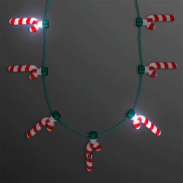 Custom Candy Cane Lights Christmas Party Necklace Custom Candy Cane Lights Christmas Party Necklace