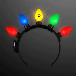 Custom Light Up Christmas Bulbs Headband Custom Light Up Christmas Bulbs Headband