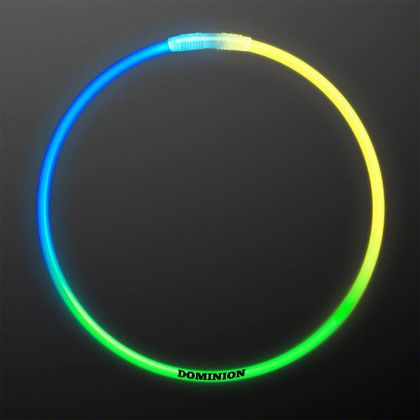 Custom 22" Tri Color Glow Necklaces, Blue/Green/Yellow Custom 22" Tri Color Glow Necklaces, Blue/Green/Yellow