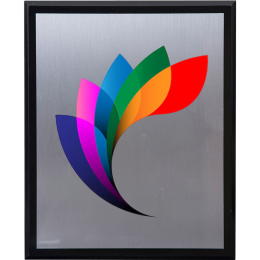 Custom Sublimated Plaques 8" x 10", Vertical - Silver 