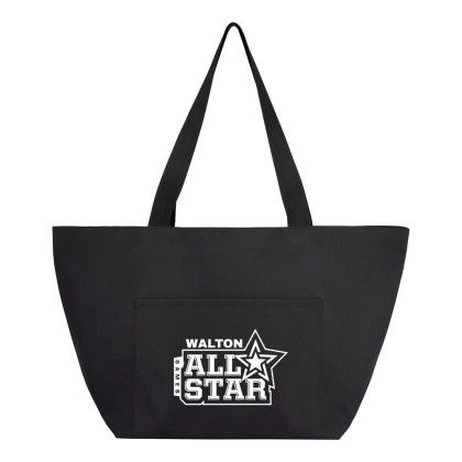 Custom Mega Haul rPET Tote Bag - Black 
