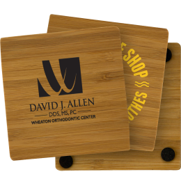 Custom Bamboo Coasters: Single Square