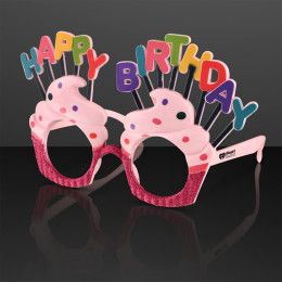 Custom Birthday Party Cupcake Eyeglasses, No Lens, No Light Custom Birthday Party Cupcake Eyeglasses, No Lens, No Light