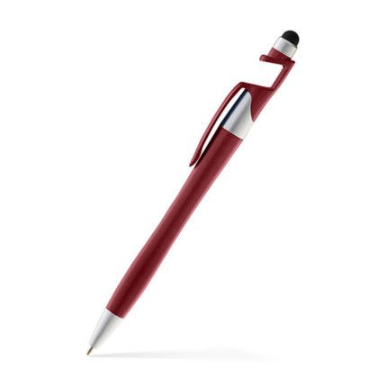 Custom Cell Phone Holder Stylus Twist Pen- Low Quantities - Red Custom Cell Phone Holder Stylus Twist Pen- Low Quantities - Red
