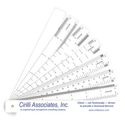 Custom Engineering/Architect Ruler Booklet - Front View Custom Engineering/Architect Ruler Booklet - Front View
