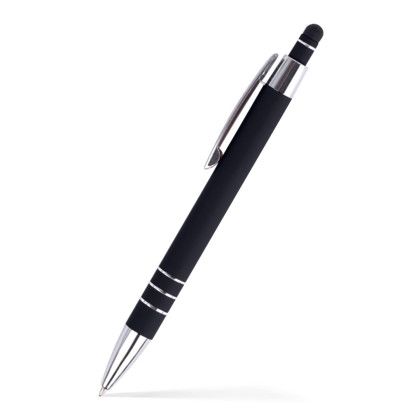 Custom Karina Stylus Satin Soft Touch Click Metal Pen- Low Quantities - Black Custom Karina Stylus Satin Soft Touch Click Metal Pen- Low Quantities - Black