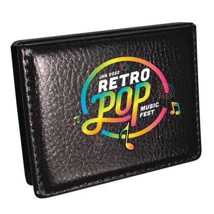 Custom Leatherette Flip-Top Calendar Box with Sticky Sheets Custom Leatherette Flip-Top Calendar Box with Sticky Sheets