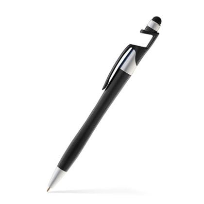 Custom Cell Phone Holder Stylus Twist Pen- Low Quantities - Black Custom Cell Phone Holder Stylus Twist Pen- Low Quantities - Black