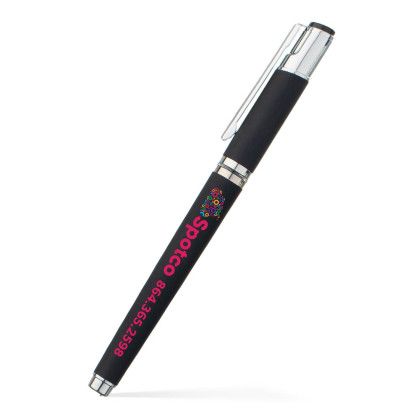 Custom Satin Soft Touch Earl Gel Pen- Low Quantities - Black Custom Satin Soft Touch Earl Gel Pen- Low Quantities - Black