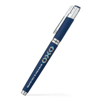 Custom Satin Soft Touch Earl Gel Pen- Low Quantities - Blue Custom Satin Soft Touch Earl Gel Pen- Low Quantities - Blue