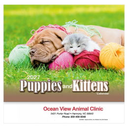 Custom Puppies & Kittens Wall Calendar: 2027 Spiral Bound Custom Puppies & Kittens Wall Calendar: 2027 Spiral Bound