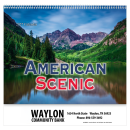 Custom American Scenic Wall Calendar: 2027 Spiral Bound Custom American Scenic Wall Calendar: 2027 Spiral Bound