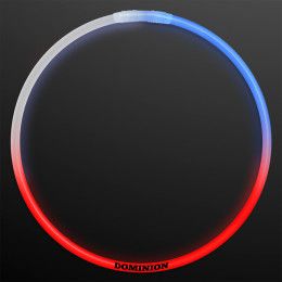 Custom 22 Inch Tri-Color Red/White/Blue Glow Necklaces Custom 22 Inch Tri-Color Red/White/Blue Glow Necklaces