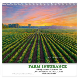 Custom American Agriculture Wall Calendar: 2027 Stapled Custom American Agriculture Wall Calendar: 2027 Stapled
