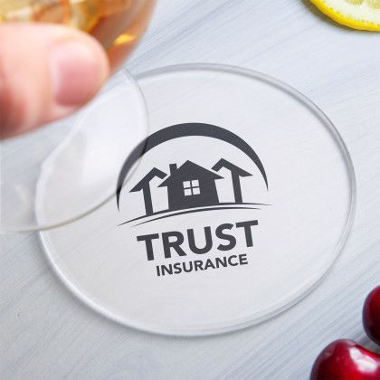 Custom Everglow Acrylic Coaster (Single) - Clear