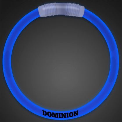 Custom 8 Inch Blue Glow Bracelet - Blue