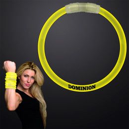 Custom 8 Inch Yellow Glow Bracelet - Yellow Custom 8 Inch Yellow Glow Bracelet - Yellow