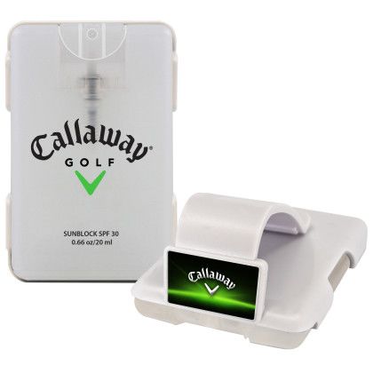Custom Easy Reach Clip With Credit Card Sunscreen - Translucent frost Custom Easy Reach Clip With Credit Card Sunscreen - Translucent frost
