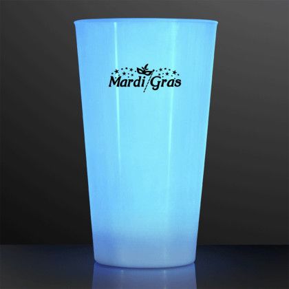Custom 16 oz. LED Blue Glow Cup for Party Drinks - Blue Custom 16 oz. LED Blue Glow Cup for Party Drinks - Blue