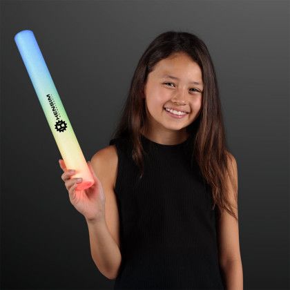 Custom Multicolor Light Up Foam Stick 16" Cheer Sticks - In Use Custom Multicolor Light Up Foam Stick 16" Cheer Sticks - In Use