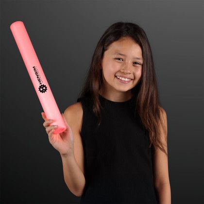 Custom Red LED Foam Glow Sticks 16" Cheer Sticks - In Use 