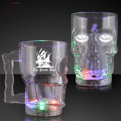 Custom 14 oz. Light Up Skull Halloween Party Mug Custom 14 oz. Light Up Skull Halloween Party Mug