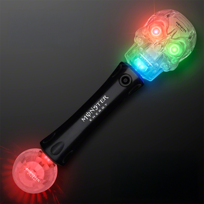 Custom Crystal Skull LED Wands, Dual Sided Light Show and Sound