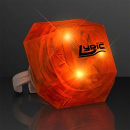 Custom LED Orange Deluxe Gem Rings Custom LED Orange Deluxe Gem Rings