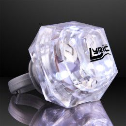 Custom Huge White Gem Lighted Rings Custom Huge White Gem Lighted Rings