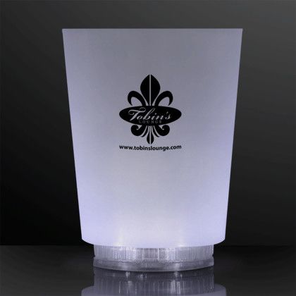 Custom Mood Lit Short Glow Cup, True White LEDs