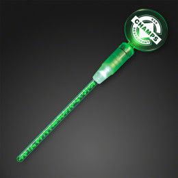 Custom Dual LED Green Swizzle Sticks, Cocktail Party Drink Stirrers Custom Dual LED Green Swizzle Sticks, Cocktail Party Drink Stirrers