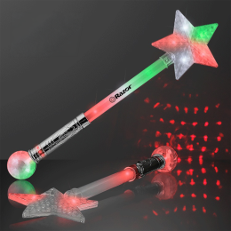 Custom Jumbo Star Wand with Fun Flashing Lights 21" Custom Jumbo Star Wand with Fun Flashing Lights 21"