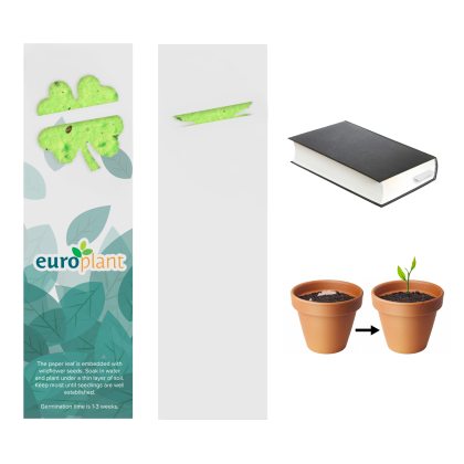 Custom Plantable Bookmark - 2 1/4" X 7 3/4" - Clover