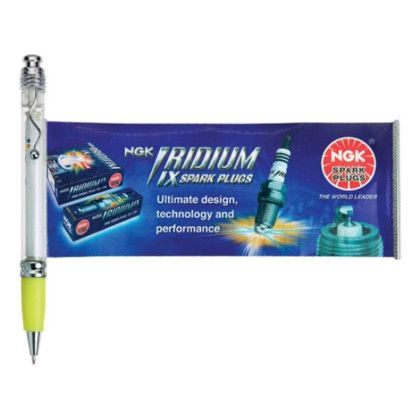 Pull-Out Full Color Ad Banner Pen - Red Pull-Out Full Color Ad Banner Pen - Red