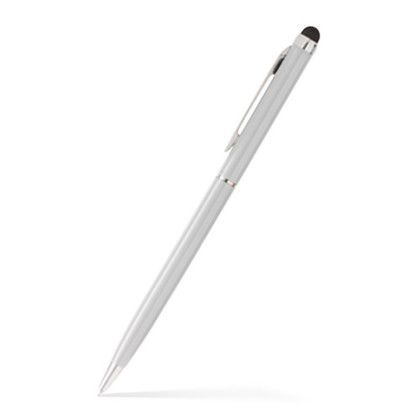Custom Allison Stylus Ballpoint Twist Metal Pen- Low Quantities - Silver 